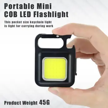 Mini LED-Zseblámpa Munka Könnyű, Hordozható Zseb Elemlámpa Keychains Fáklya USB Újratölthető Az Outdoor Kemping Kis Fény