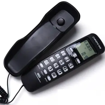 Mini-Telefon Vezetékes Telefon DTMF/FSK Home Office Hotel Hívó fél AZONOSÍTÓ LCD Kijelző Otthoni Asztali Fali Telefon