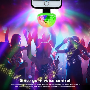 Mini USB Fény DJ RGB Mini Színes, Zene, Hang, Fény, USB Apple Android Telefon Disco Fény Családi Buli Labdát Hangulat Lámpa