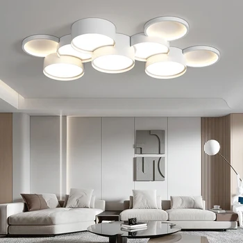 Modern, LED-es Mennyezeti Lámpa, Otthoni Kiegészítők Nappali, Hálószoba Lámpa Távirányítóval Szabályozható Kerek Mennyezeti lámpa, Világító Felület
