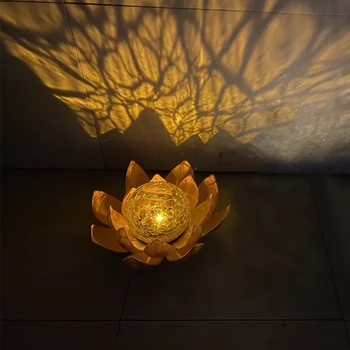 Napenergia Lótusz Virág Lámpák Kültéri Vízálló Terasz Út Kerti Lámpa Led-Es Napelemes Lámpák Kültéri Udvaron Kerti Dekoráció