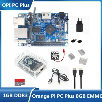 Narancs Pi PC Plus 8GB Emmc Flash 1GB RAM Mini Nyílt Forráskódú Egyetlen Testület Támogatja 100M Ethernet Port Wifi Kamera Hdmi IR MIKROFON