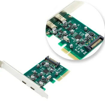 PCI-E Dual USB 3 1 Bővítő Kártya Csere C-Típusú Interface Kártya