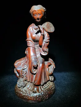 Puszpáng Faragott Ősi Kínai Szépség Szobor, Dísz, Otthon Dekoráció Accessorie A Nappaliban, Irodában, Íróasztal Miniatűr Kézműves