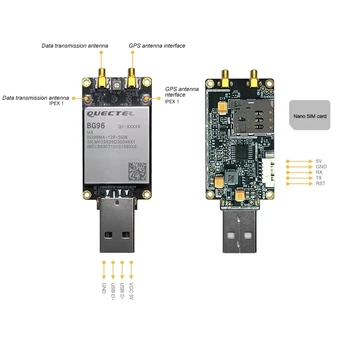 Quectel BG96 USB Dongle BG96MA-128-SGN Development Kit 4 TŰS UART LTE Macska.M1/NB1 & EGPRS Modul NBIOT Modem kitűzés EG91/EG95