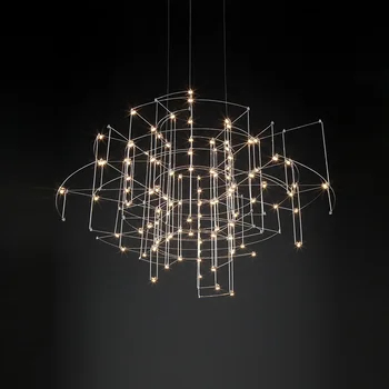 Rozsdamentes acél, LED Csillár, Világítás, Kézzel készített Nappali,Konyha Sziget Hálószoba Modern Design Acél Lógó Medál Lámpa