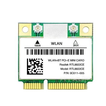 RTL8822CE 1200Mbps 2.4 G/5 ghz-es Wifi 802.11 AC Hálózati Kártya Mini Pcie Bluetooth 5.0 Támogatás Laptop/PC Windows 10/11