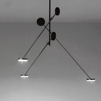 Skandináv Design, Led Csillár, Fekete Nappali Étterem Hálószoba függesztett Lámpák lakberendezés Világítás Felfüggesztés lámpa, Lámpa