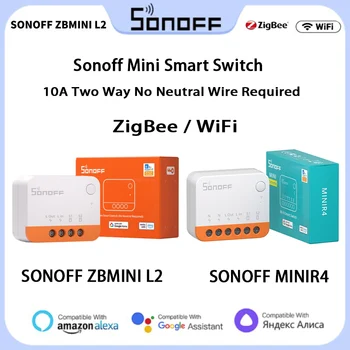 SONOFF ZBMINI L2 /MINIR4 Zigbee/WiFi Smart Switch 1-Banda kétirányú Távirányító eWeLink APP Alexa, a Google Assistent Alice