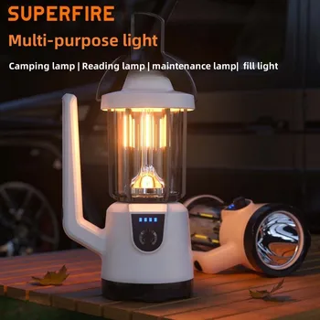 SUPERFIRE M61 LED Tábor Lámpa USB Tölthető Zseblámpa fokozatmentes fényerő Munka Lámpa Vízálló Fényszóró Sürgősségi Fáklya