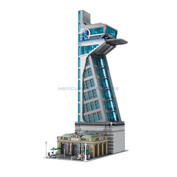 Székhely Torony Modell Építőkövei Felhőkarcoló Moduláris Architektúra Tégla Kreatív Ötletek, Film, Játék, Ajándék, Gyerekek, Lányok, Fiúk
