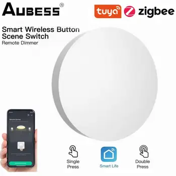 Tuya ZigBee Smart Gomb Scene Switch Intelligens Otthon Intelligens Élet Vezeték Nélküli Távirányító Multi-Jelenet Kapcsolat Zigbee Átjáró Szükséges