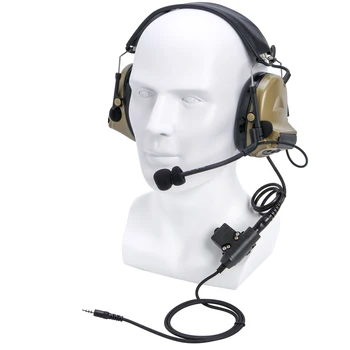 U94 AV+barna Taktikai Fülhallgató, illetve a Zaj Csökkentésére hallásvédő Felvételi Fejhallgató, iPhone, Samsung, HTC Mobiltelefon
