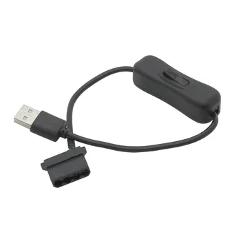 USB-Nagy 4-Pin Molex Kapcsoló Vonal Rajongói hálózati Kábel Számítógép Esetében Adapter Kábel 12V 4 tűs Női 5V USB Férfi USB Adapter Kábel