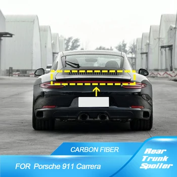 Valódi Karbon Hátsó Csomagtartó Spoiler Porsche 911 Carrera 4 GTS 3.0 T 2017 Szénszálas Hátsó Csomagtartó Csomagtartó Ajak Fedél Hátsó Légterelő Szárny