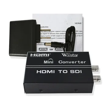Wiistar HDMI to SDI Átalakító 2 HDMI In 2 SDI Ki Adapter 1080P Támogatás SD HD 3G-SDI a Monitor HDTV HDMI-BNC