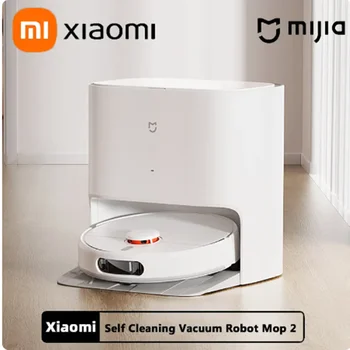 Xiaomi öntisztító Robot Mijia 2, Intelligens Otthon Szkennelés MOPA, Nagy Sebességgel Forgó Mosó, 5000Pa Ciklon Szívó, Lézer LDS,