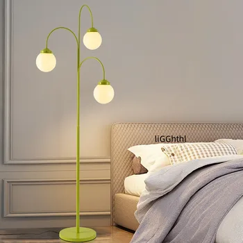 Zöld Kerek Üveg LED állólámpa Európai Stílus Egyszerű, Kreatív Dekoráció Család Nappali, Hálószoba állólámpa