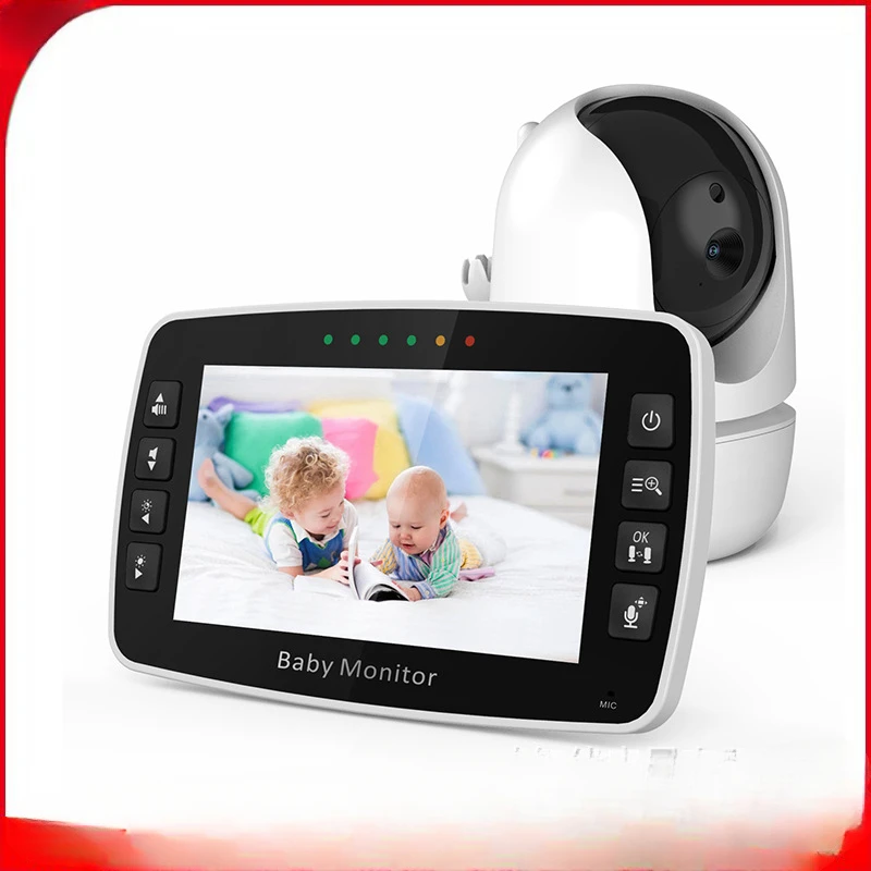 4.3 inch Baba monitor smart home vezeték nélküli beállítás gyermekek monitor babymonitor videó kaputelefon PTZ bébi kamera hőmérséklet riasztás