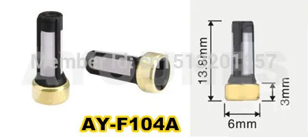 50 db/készlet Nagykereskedelmi Auto alkatrészek üzemanyag befecskendező Mikro szűrő a Bosch injektor (méret:13.8*6*3mm,,AY-F104A)