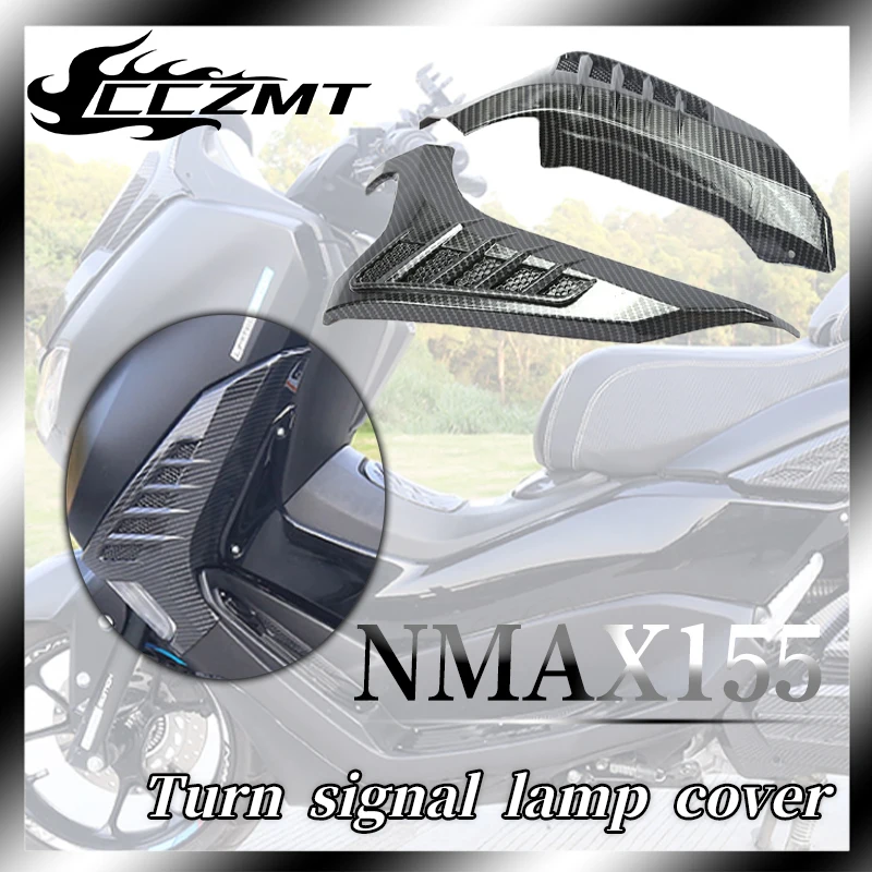 A Yamaha Nmax155 N-Max 155 2020-2023 Motorkerékpár Alkatrészek Szénszálas Viszont Lámpa Burkolat Elülső Lámpa Őrök
