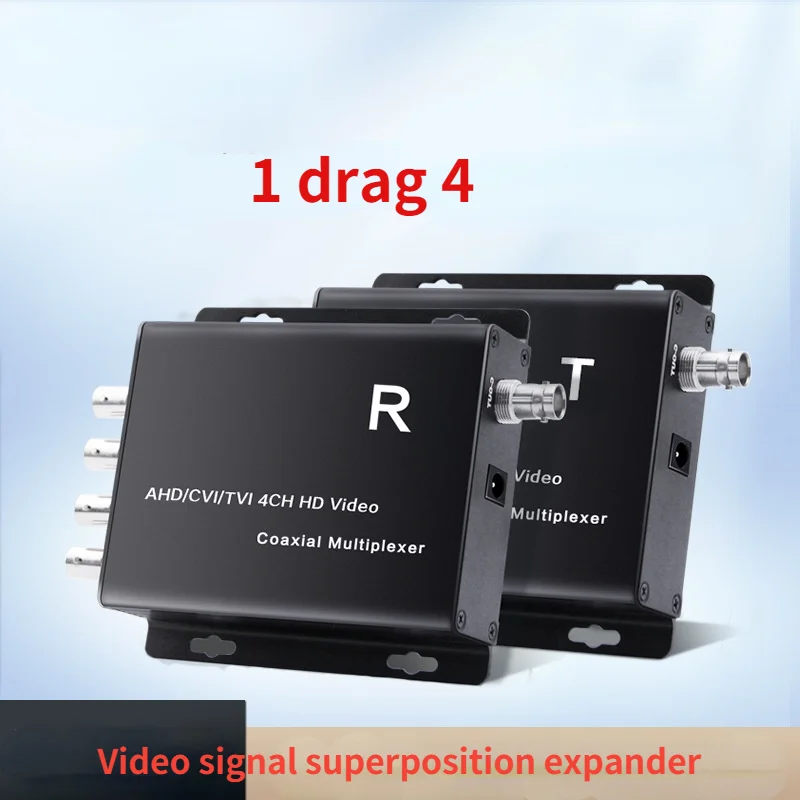 AHD/CVI/TVI Koaxiális HD Quad Multiplexer 4 csatornás Videó Koaxiális Multiplexer