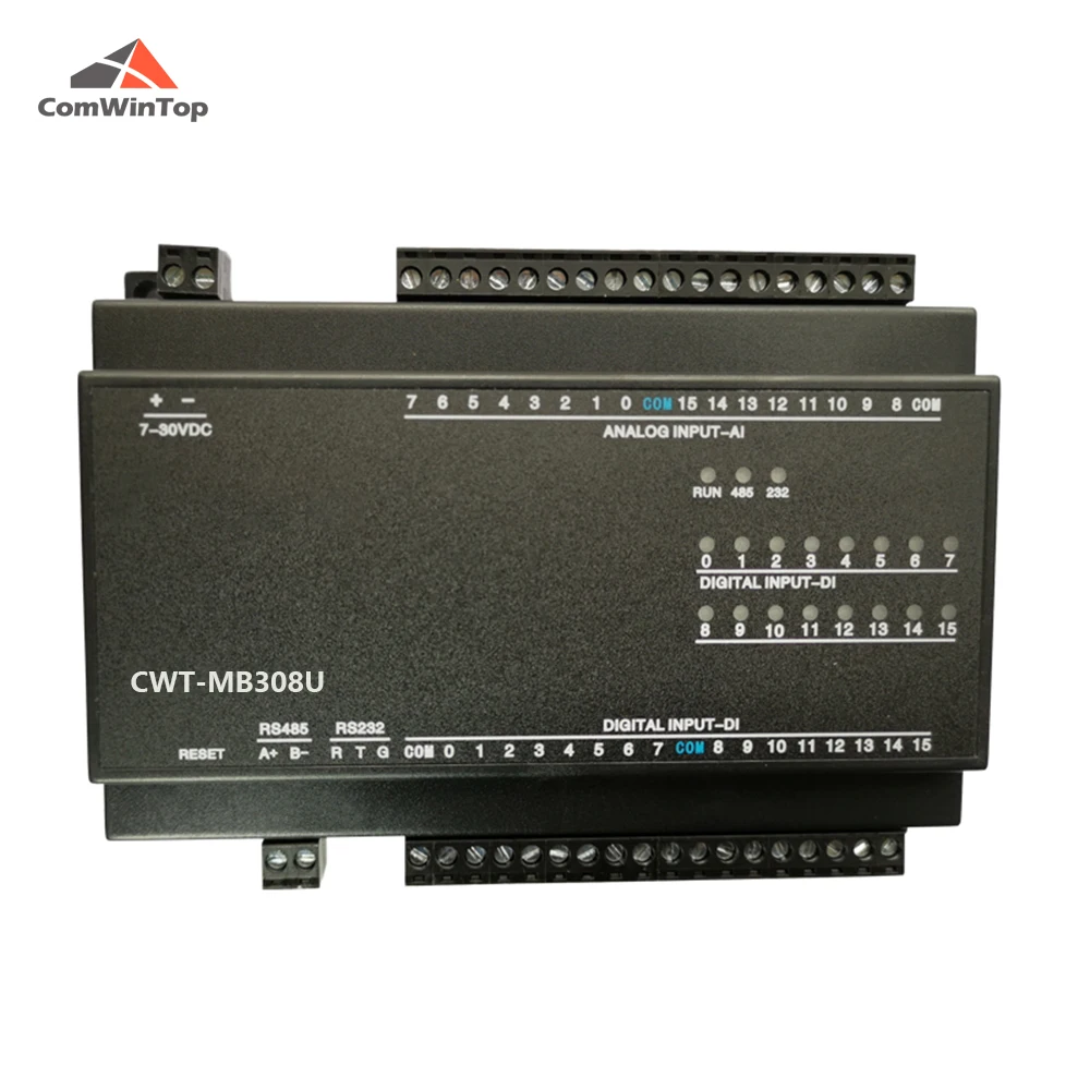 CWT - -MB308U 16AI+16DI RS485 RS232, Ethernet Modbus Rtu Tcp Io adatgyűjtő