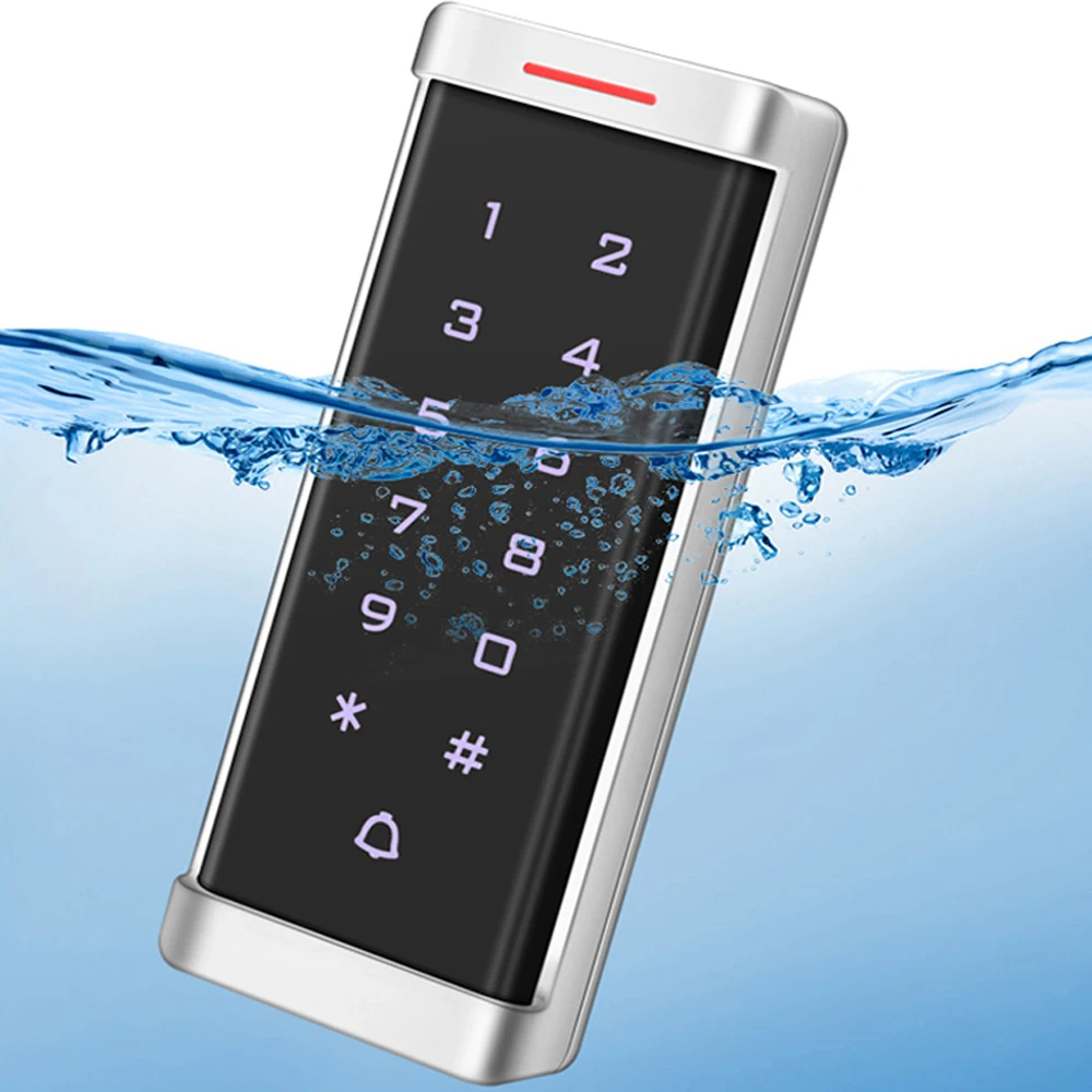 Háttérvilágítás Access Control-Touch Billentyűzet 125Khz RFID beléptető Önálló Billentyűzet Vízálló Wiegand 26 Kimeneti 2000 Felhasználó