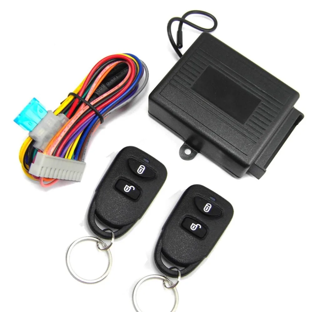 M602-8114 Autó Központi Zár Automatikus Kulcsnélküli Beléptető Rendszer Gomb Start Stop Kulcstartó Központi Készlet Univerzális Autó 12V