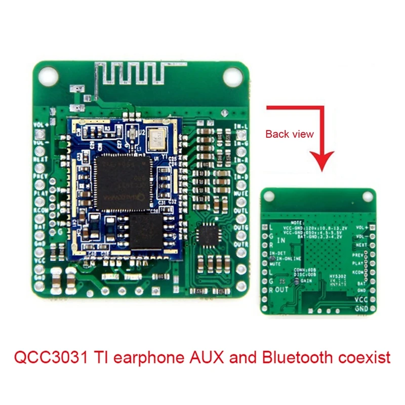 QCC3031 APTXHD Modul Audio Bemenet, LINE-IN, Veszteségmentes, Hifi, Bluetooth-5.0 Vevő Testület A BT Headset(NEM ERP 3.3-4,2 V)