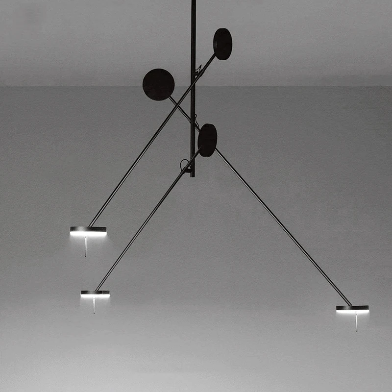 Skandináv Design, Led Csillár, Fekete Nappali Étterem Hálószoba függesztett Lámpák lakberendezés Világítás Felfüggesztés lámpa, Lámpa