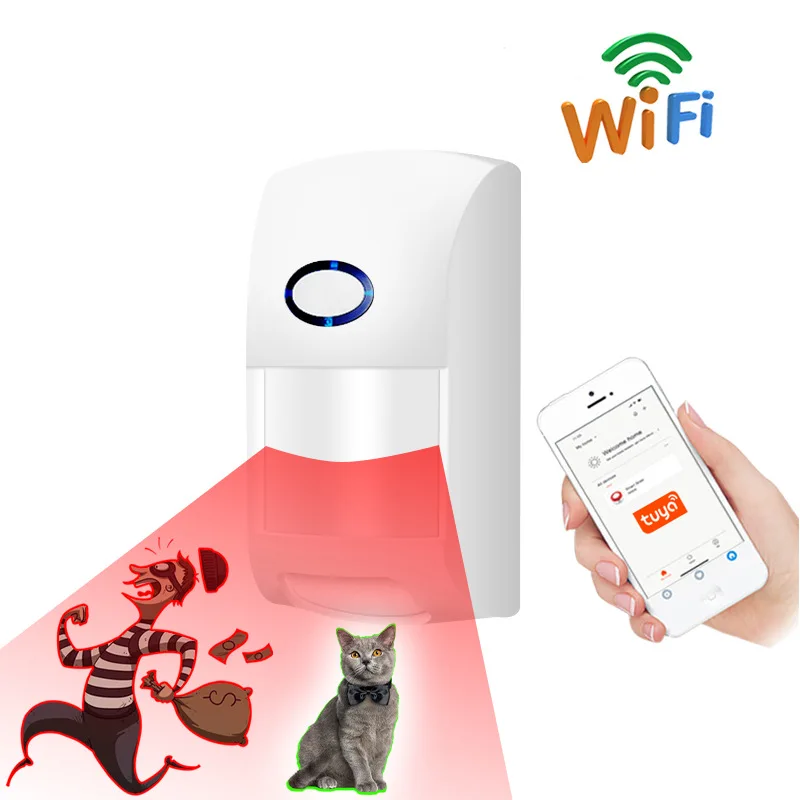 Wifi Emberi Test Indukciós Monitor Tuya Intelligens ALKALMAZÁS Infra Riasztó Vezeték nélküli PIR Érzékelő Beltéri Anti-theft Pet Megelőzése