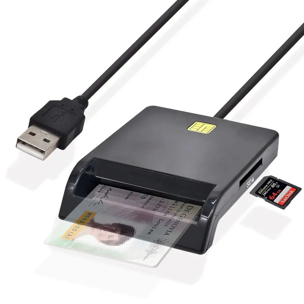 X01 USB-s Smart Kártya Olvasó Bank Kártya IC/ID EMV-kártya Olvasó, Magas Színvonalú Windows 7 8 10 Linux OPERÁCIÓS rendszer USB-CCID ISO 7816