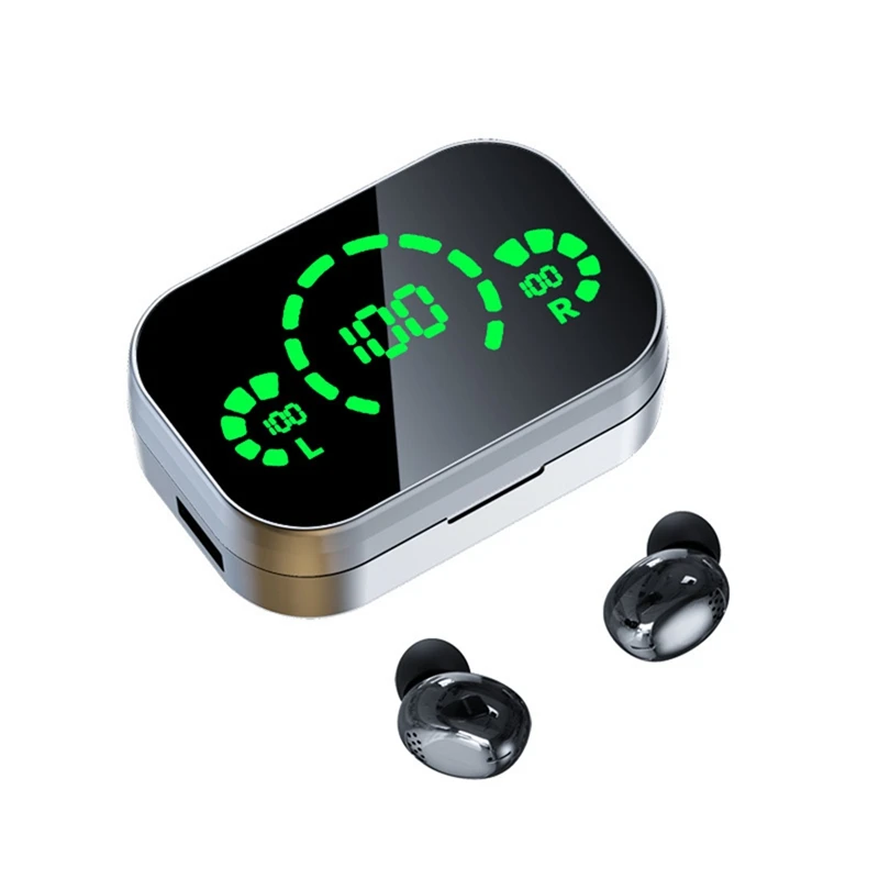 YD04 Digitális Kijelző Fülhallgató Digitális LED Kijelző Fülhallgató In-Ear Bluetooth 5.3 Sport Fülhallgató Fejhallgató