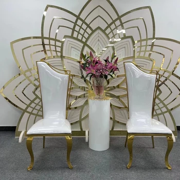 Általános használt bankett-terem menyasszonyi székek rozsdamentes acél esküvői bútorok