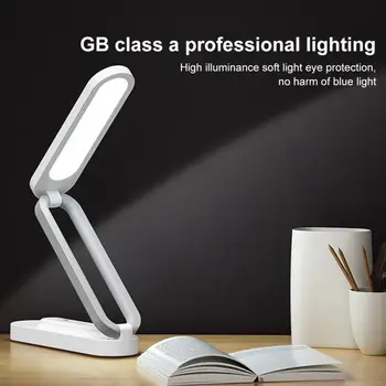 Összecsukható asztali LED Lámpa USB Asztali olvasólámpa Diák Hordozható Szem Védelme, Tanulmány, Könyv Lámpa Szuper Fényes Fokozatmentes Fényerő