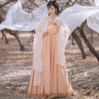 Új Kínai Hagyományos Viseletek a Nők Hanfu Tündér Ruha néptánc Vintage Hímzés Hercegnő Ruhát Kínai Hanfu ruhák