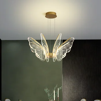 Új Pillangó Csillár Modern Minimalista Kreatív Étkező Nappali Hálószoba gyerekszoba LED Intelligens Lámpák Dekorációs Lámpa