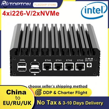 Új Ügy N6005 Puha Router 4xIntel i226-V 2.5 G LAN N5105 ventilátor nélküli Mini PC DDR4 2xM.2 NVMe Micro Tűzfal Készülék OPNsense ESXi