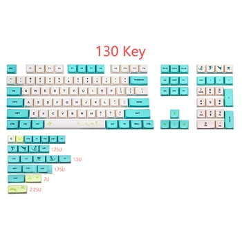 Újdonság festék subbed PBT Keycap 129 Kulcs XDA Profil Keycaps Az MX Kapcsoló Poker/dz60/gh60/gk61/gk64/68/84/RS96/108 Billentyűzeten